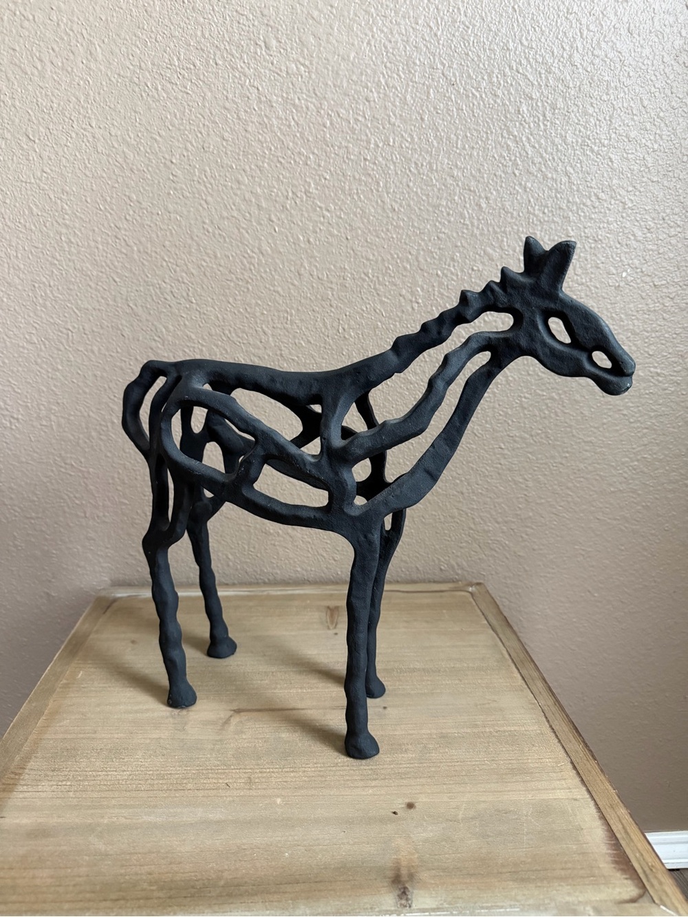 Abstract Black Horse Sculpture - Modern Home Art